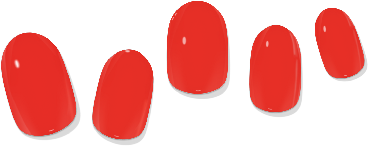 Red Solid Gel Nail Wrap
