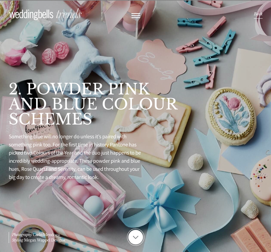 Wedding Bells features Lauren B in Powder Pink and Blue Colour Schemes