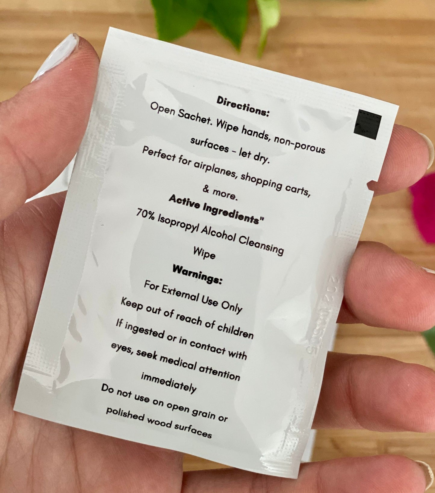 Hand & Nail Cleansing Wipes Individually Packaged
