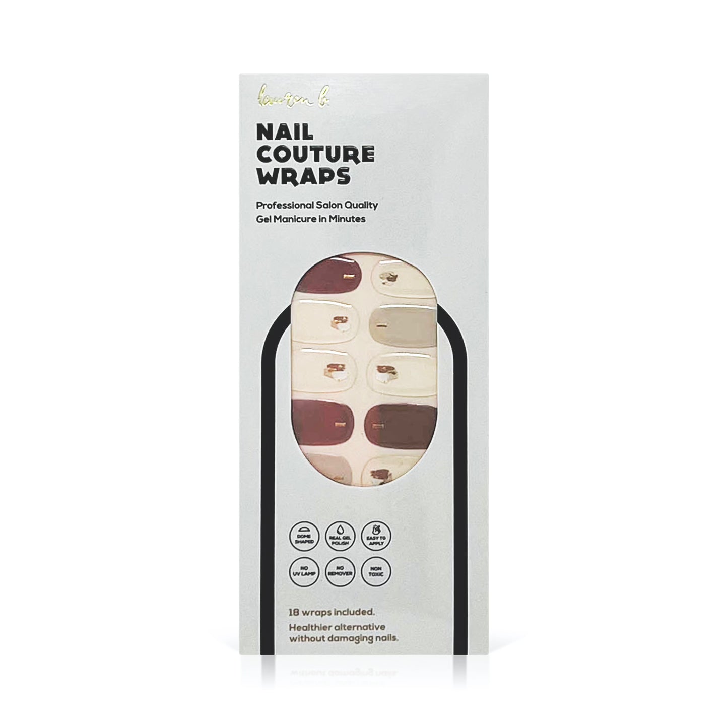 Milky Beige Abstract Gel Nail Wrap