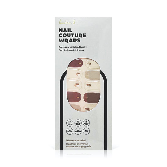 Milky Beige Abstract Gel Nail Wrap